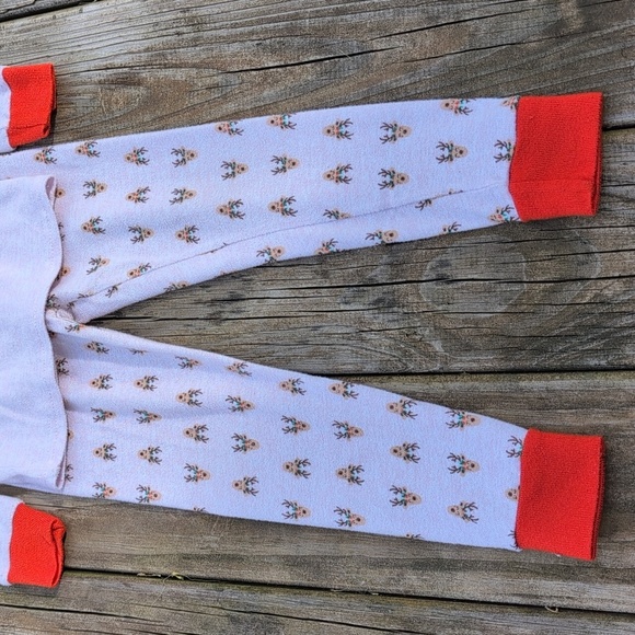 PJ Essentials 3T Girls Pink Reindeer Christmas Long Sleeve Pajama Set - Picture 3 of 8